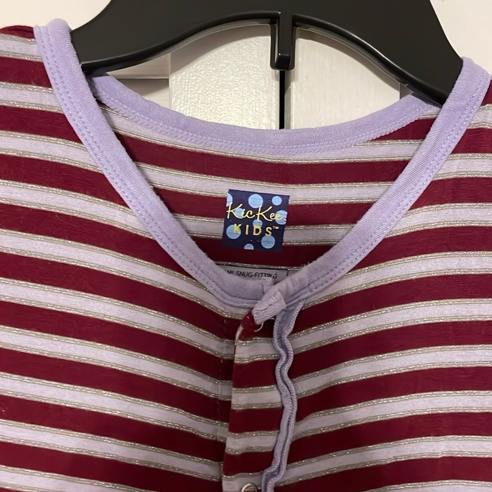 KicKee Pants size 6 girls footed pajamas